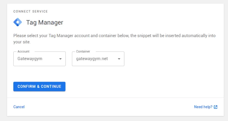 connect tag manager